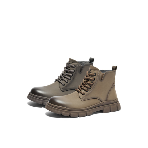 森达马丁靴男款冬季新商场同款防撞头户外休闲短靴1KE01DD4