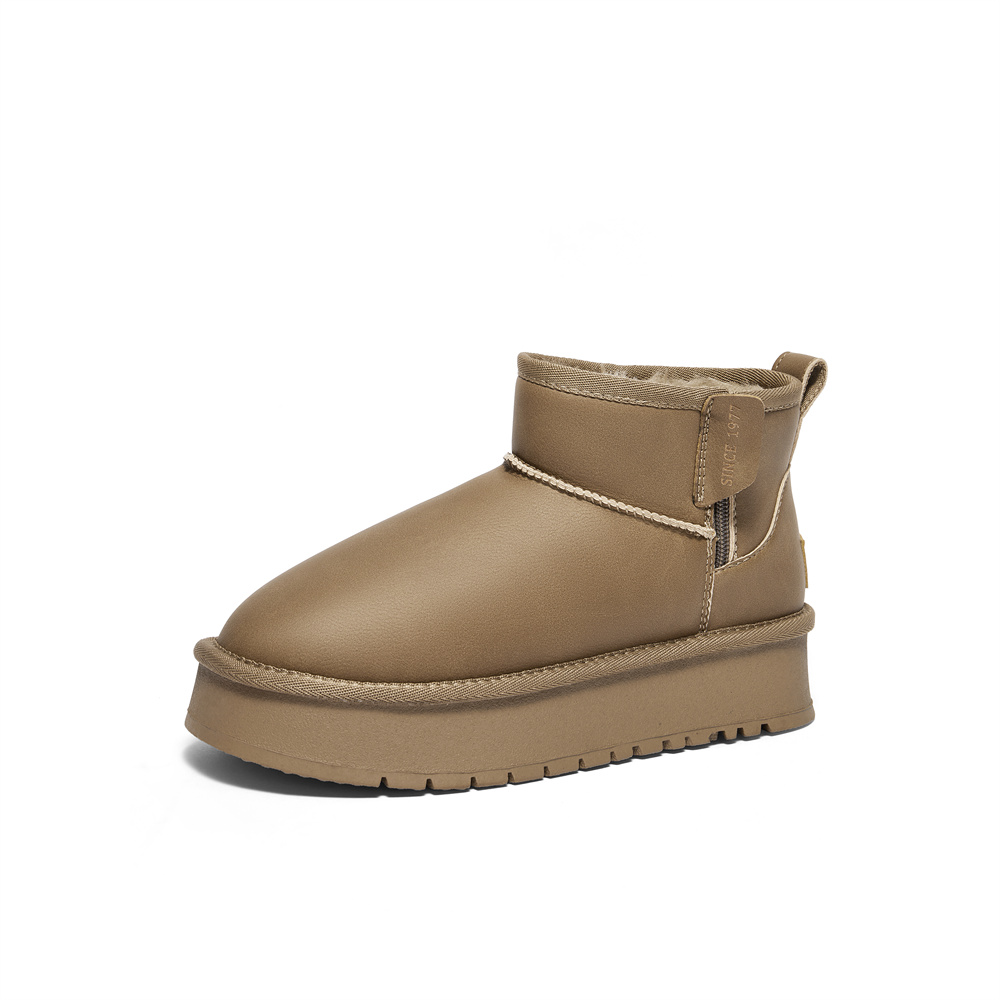 森达雪地靴女年冬季新商场同款保暖厚底休闲短靴XFX01DD4