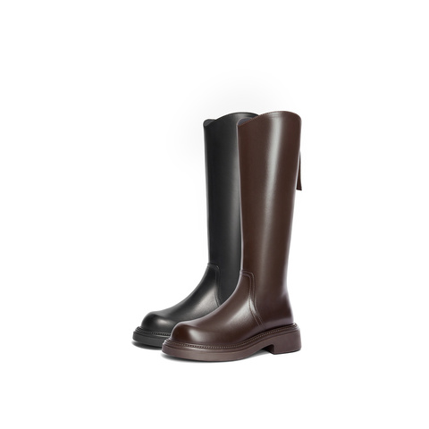 森达弹力高靴女子年冬季新休闲厚底长筒过膝靴ZTE48DG4