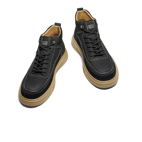 森达工装靴男子年冬商场同款户外休闲潮鞋低靴K3240DD4