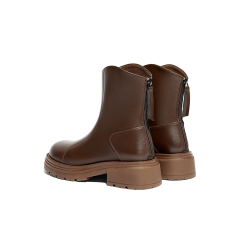 森达弹力靴女子年冬显瘦厚底户外休闲短靴ZTE25DD4