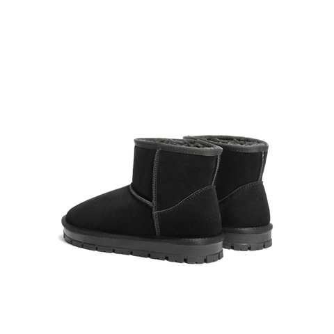 森达雪地靴男年冬新舒适绒毛保暖平跟户外休闲短靴ZXD03DD4