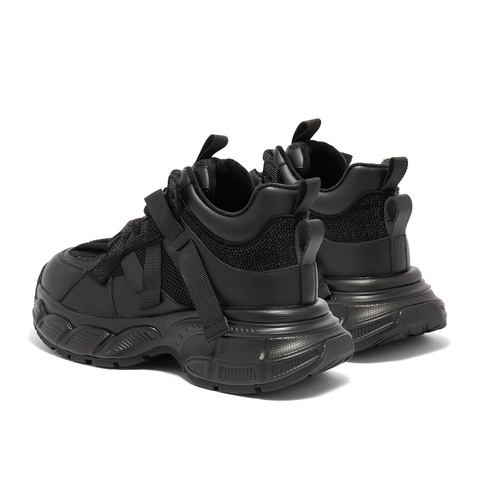 森达老爹鞋女款2024冬季新款户外运动风显高厚底休闲鞋XJH01DM4