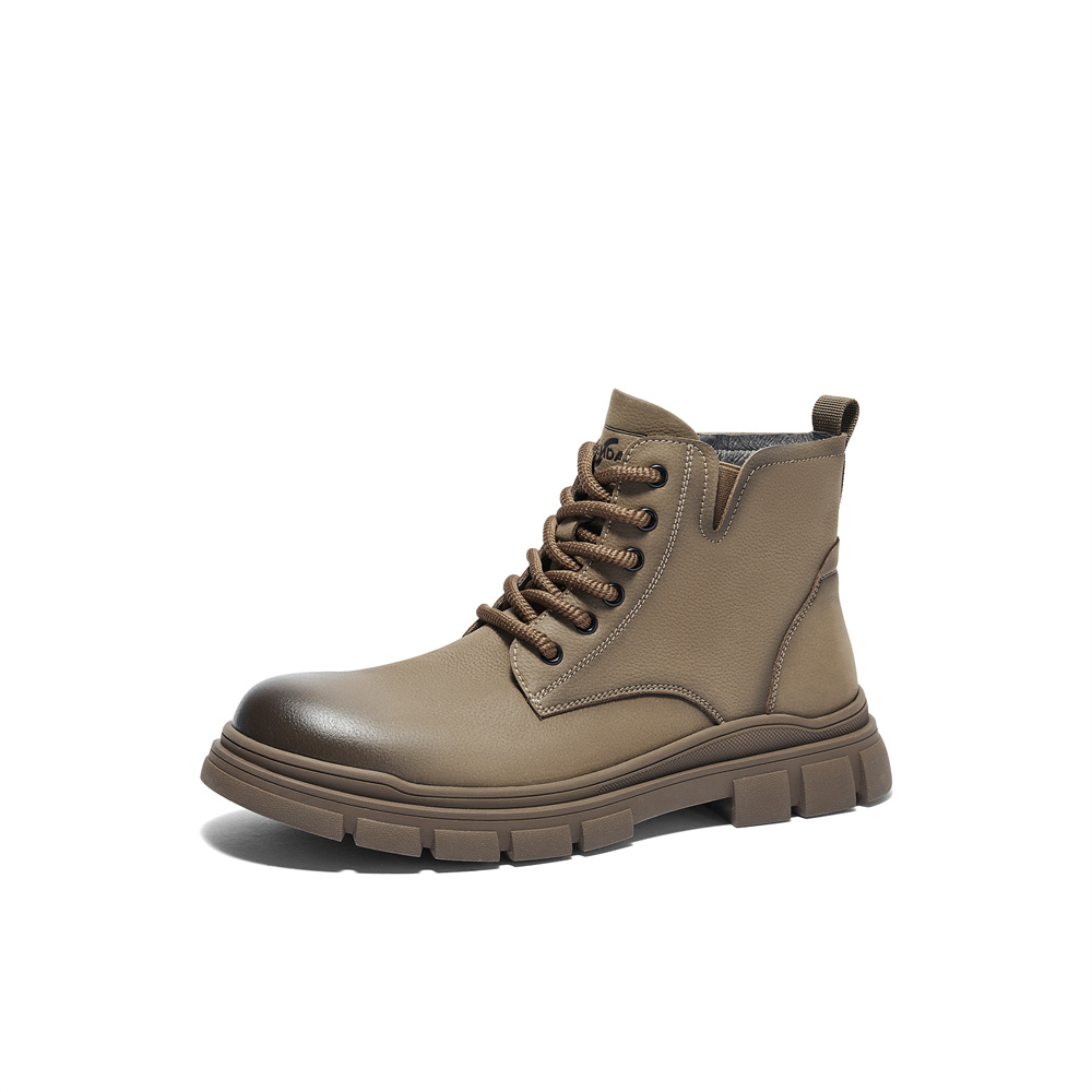 森达马丁靴男款冬季新商场同款防撞头户外休闲短靴1KE01DD4