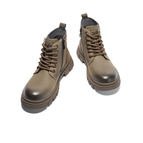 森达马丁靴男款冬季新商场同款防撞头户外休闲短靴1KE01DD4