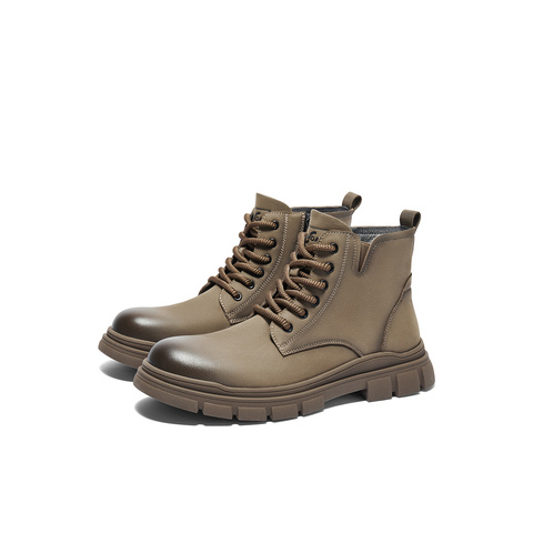 森达马丁靴男款冬季新商场同款防撞头户外休闲短靴1KE01DD4