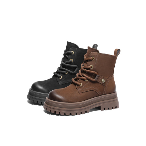 森达马丁靴女款冬新商场同款机车风复古潮流短靴XLP01DD4