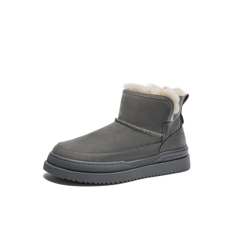 森达雪地靴男款2024冬季新商场同款舒适保暖厚底休闲短靴1TK01DD4