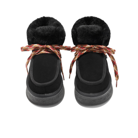 森达雪地靴女款冬商场同款户外保暖毛绒短靴ZTE71DD4