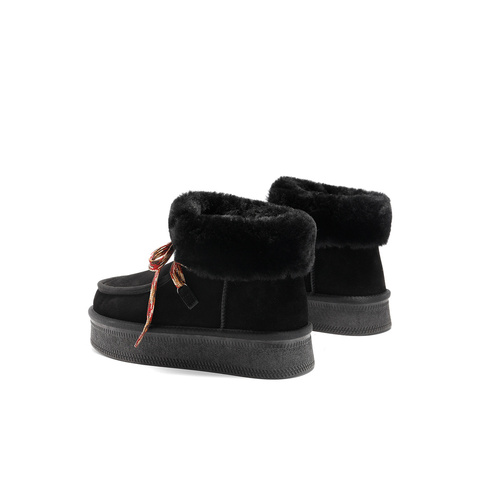 森达雪地靴女款冬商场同款户外保暖毛绒短靴ZTE71DD4