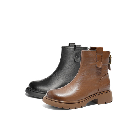 森达时装靴女款冬商场同款软面显瘦休闲短靴XLH01DZ4