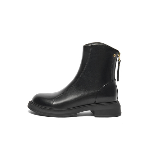 森达弹力靴女子年冬季款商场同款气质显瘦休闲短靴XEH01DD4