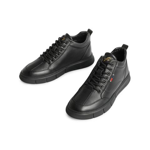 森达高帮板鞋男2024冬季新款商场同款时尚厚底休闲鞋1TR01DD4