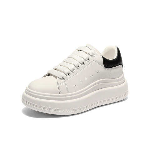 森达板鞋女款新秋商场同款纯色厚底小白鞋XDF01CM4