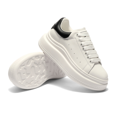 森达板鞋女款新秋商场同款纯色厚底小白鞋XDF01CM4