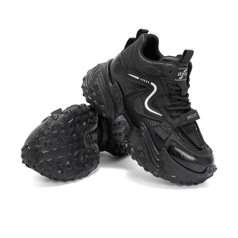 森达老爹鞋女款2025春新商场同款厚底显高户外休闲鞋XKN01AM5