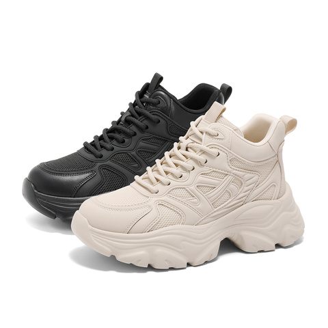 森达老爹鞋女款2025春新商场同款户外运动风厚底休闲鞋XKF01AM5