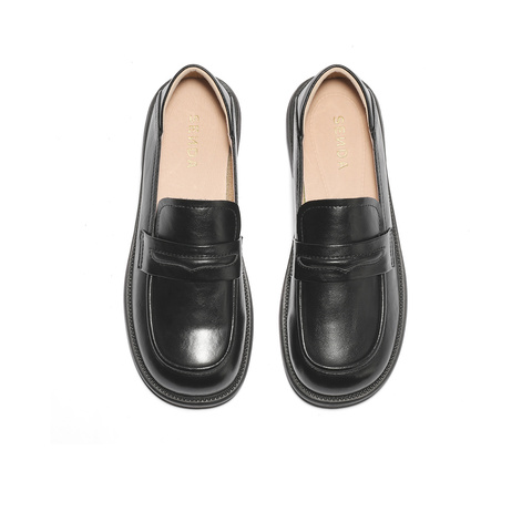 森达乐福鞋女款2025春新商场同款舒适沙发乐福单鞋XKW01AA5