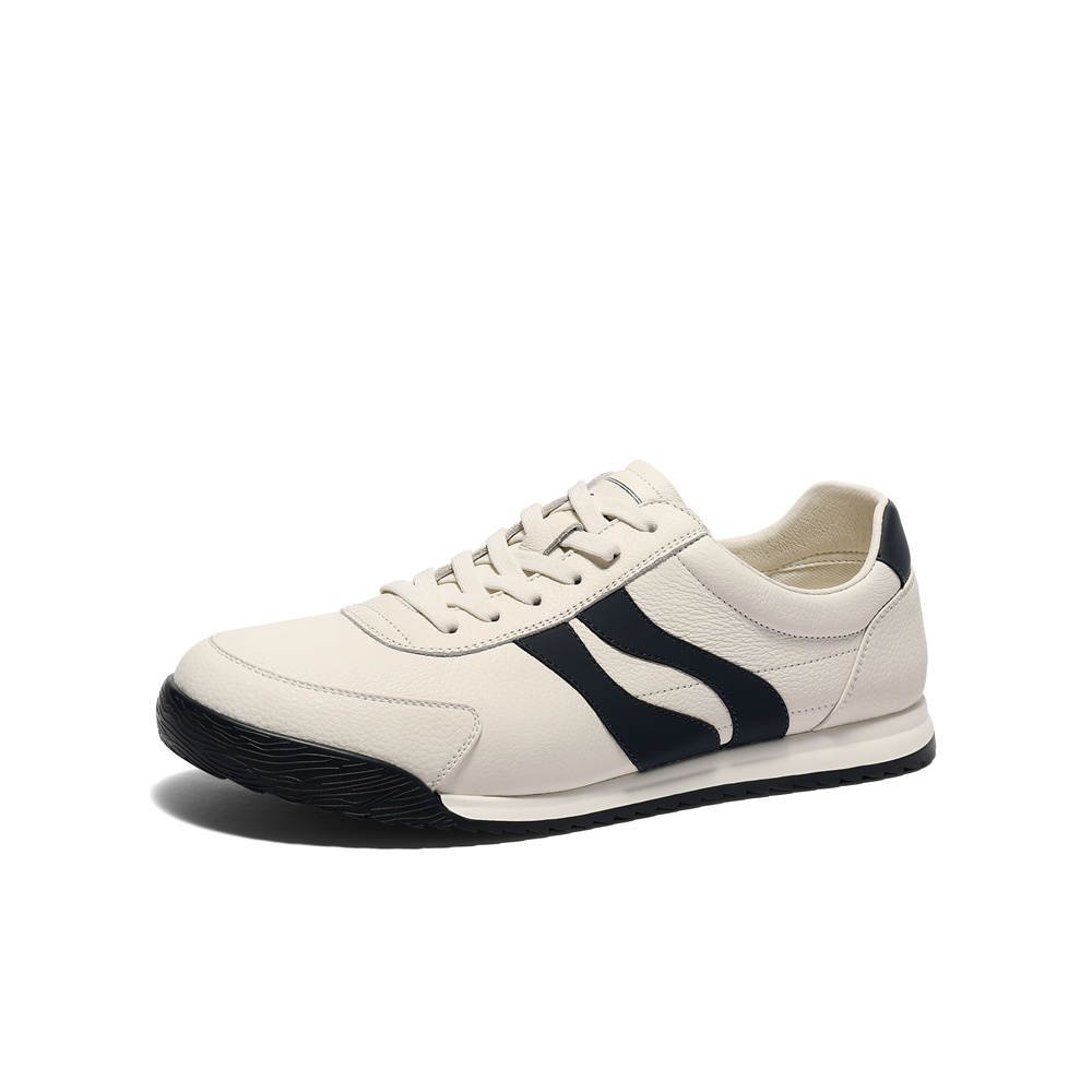 森达板鞋男2025春新商场同款双鱼系列户外休闲小白鞋1UY01AM5