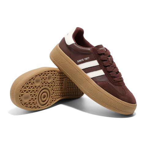 森达板鞋女2025春新商场同款德训户外厚底休闲鞋SUY01AM5