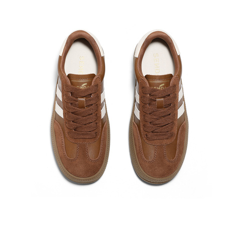 森达德训鞋女2025春新拼接户外运动厚底休闲小白板鞋SUY01AM5