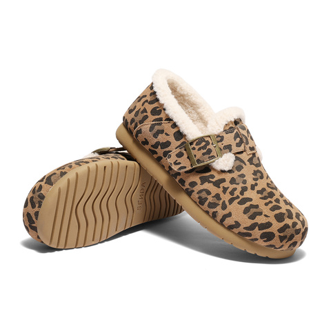 森达毛毛鞋女款2025春新商场同款保暖绒毛休闲勃肯鞋XJW01AM5