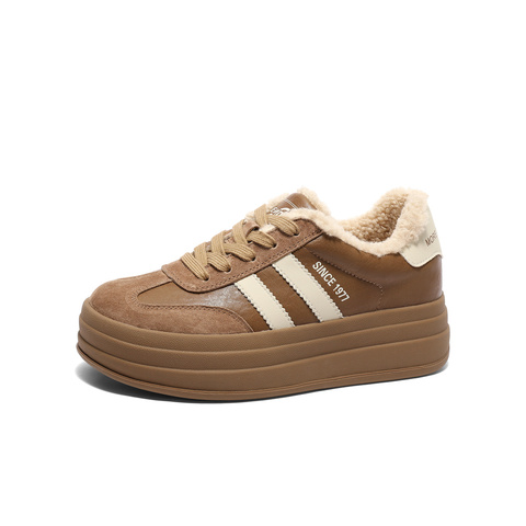 森达德训鞋女款2025春季新款商场同款户外休闲厚底板鞋XLL01AM5