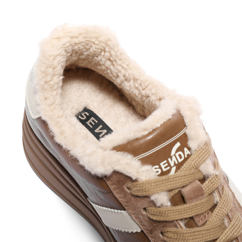 森达德训鞋女款2025春季新款商场同款户外休闲厚底板鞋XLL01AM5