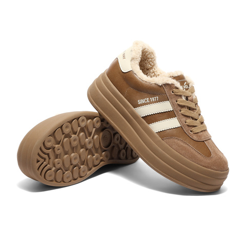 森达德训鞋女款2025春季新款商场同款户外休闲厚底板鞋XLL01AM5