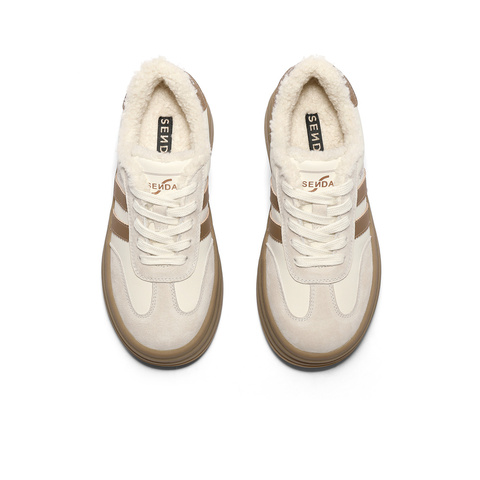 森达德训鞋女款2025春季新款商场同款户外休闲厚底板鞋XLL01AM5