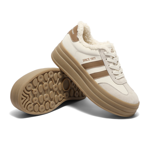 森达德训鞋女款2025春季新款商场同款户外休闲厚底板鞋XLL01AM5