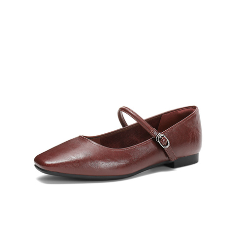 森达玛丽珍女款2025春季新款气质芭蕾平底浅口单鞋ZTF33AQ5