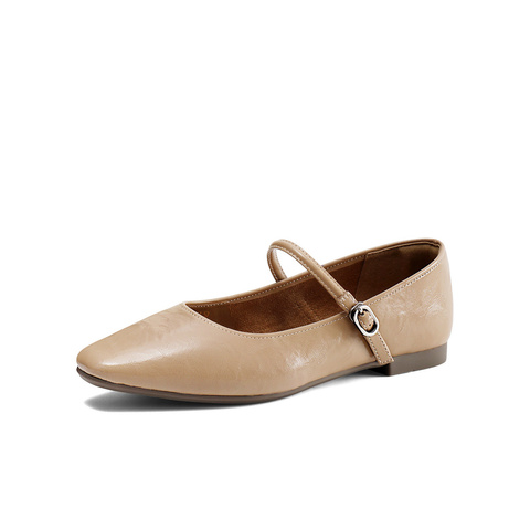 森达玛丽珍女款2025春季新款气质芭蕾平底浅口单鞋ZTF33AQ5