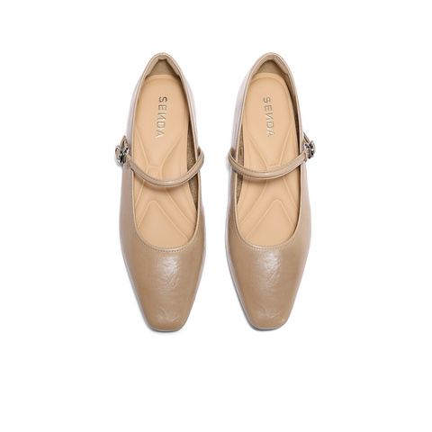 森达玛丽珍女款2025春季新款气质芭蕾平底浅口单鞋ZTF33AQ5