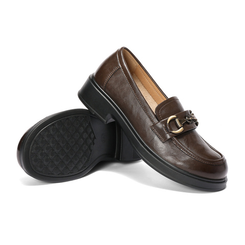 森达乐福鞋女款2025春新商场同款马衔扣学院风单鞋XLV01AA5