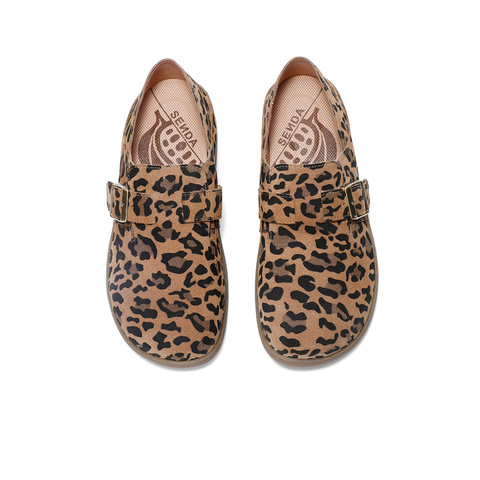 森达勃肯鞋女款2025春季新款简约舒适麻薯可可休闲鞋4UR20AM5