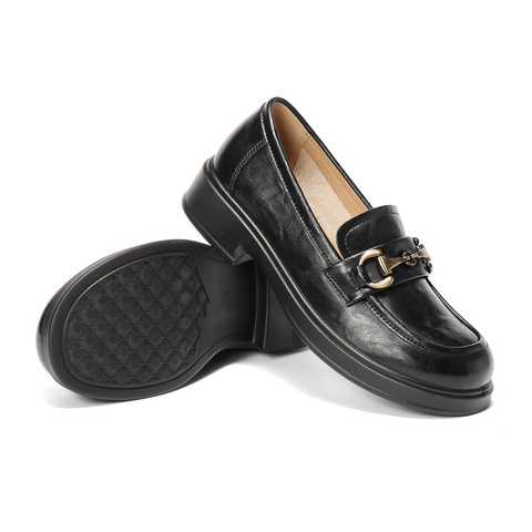 森达乐福鞋女款2025春新商场同款马衔扣学院风单鞋XLV01AA5