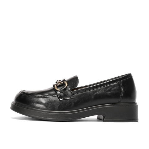 森达乐福鞋女款2025春新商场同款马衔扣学院风单鞋XLV01AA5