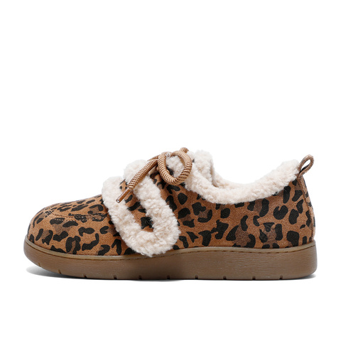 森达毛毛鞋女款2025春季新款奶盖可可保暖舒适休闲鞋4UR27AM5