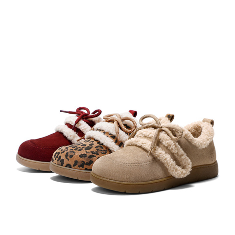 森达毛毛鞋女款2025春季新款奶盖可可保暖舒适休闲鞋4UR27AM5