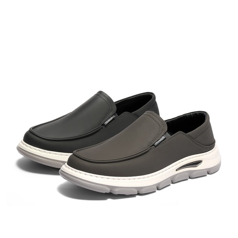 森达休闲皮鞋男2025春新商场同款舒适一脚蹬厚底休闲鞋1VT01AM5