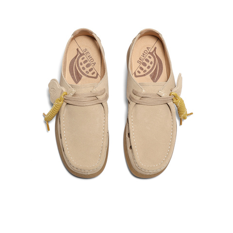 森达芝士可可女款2025春季新款舒适镂空休闲袋鼠鞋4SR21AM5