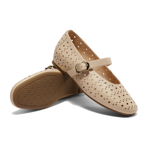 森达玛丽珍鞋女款2025夏新商场同款镂空透气平底单鞋XMB01BQ5