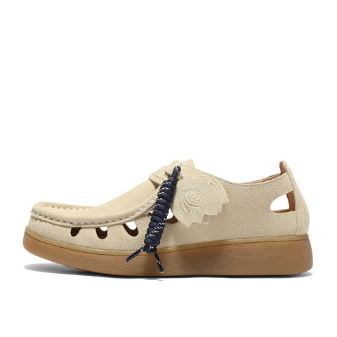 森达芝士可可女款2025春季新款舒适镂空休闲袋鼠鞋4SR21AM5