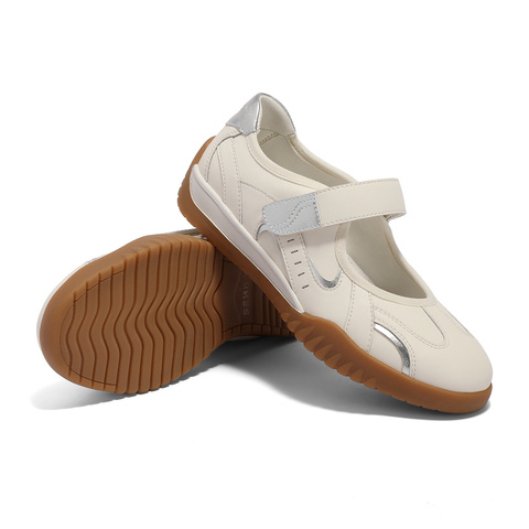 森达月牙鞋玛丽珍女款2025春季新款浅口运动休闲鞋4NR03AQ5