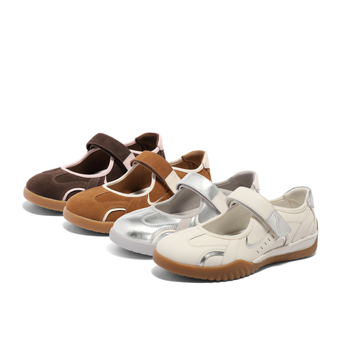 森达月牙鞋玛丽珍女款2025春季新款浅口运动休闲鞋4NR03AQ5