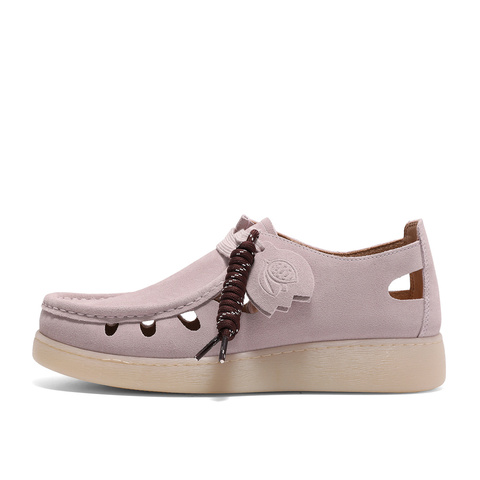 森达芝士可可女款2025春季新款舒适镂空休闲袋鼠鞋4SR21AM5