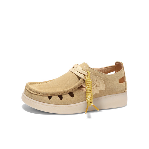 森达芝士可可女款2025春新舒适镂空休闲袋鼠鞋4SR21AM5