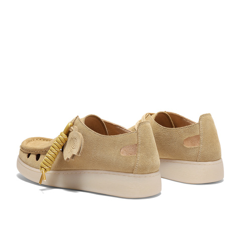 森达芝士可可女款2025春新舒适镂空休闲袋鼠鞋4SR21AM5