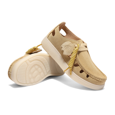 森达芝士可可女款2025春新舒适镂空休闲袋鼠鞋4SR21AM5